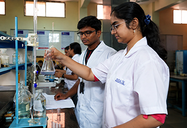 Students working in laboratory