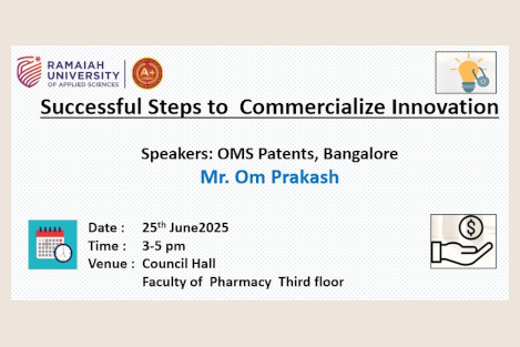Seminor on “Successful Steps to Commercialize Innovation”