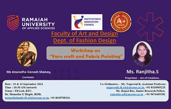 Workshop on “Yarn Craft and Fabric Painting”