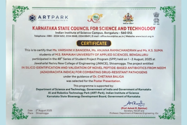 Participation in State-Level Student Project Programme