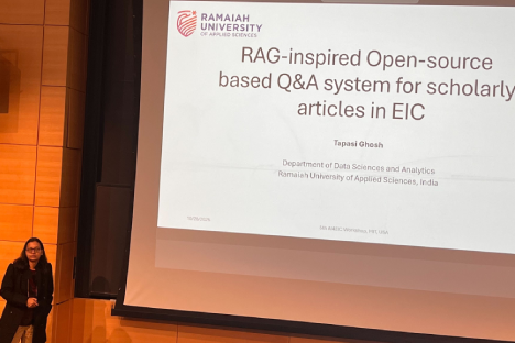Dr. Tapasi Ghosh Represents SSS, RUAS at MIT's Prestigious AI Workshop at MIT, USA