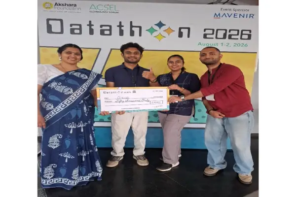 RUAS M.Tech. Students Win First Place at Datathon 2026