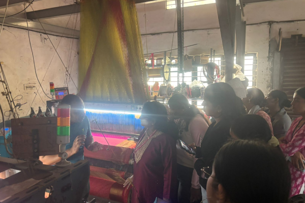 Industrial Visit to  “Lotus Silks Weaving Unit, Nelamangala”