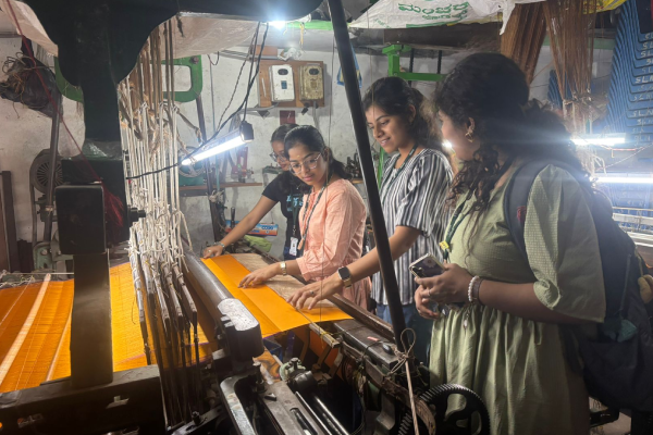 Industrial Visit to  “Lotus Silks Weaving Unit, Nelamangala”