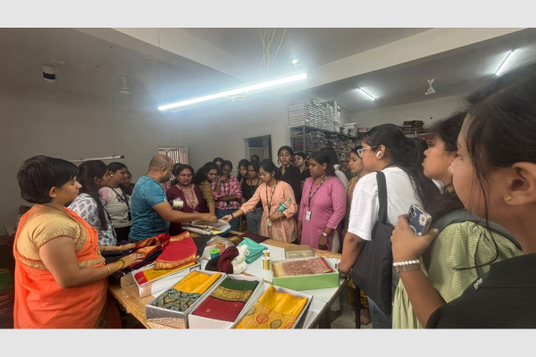 Industrial Visit to  “Lotus Silks Weaving Unit, Nelamangala”