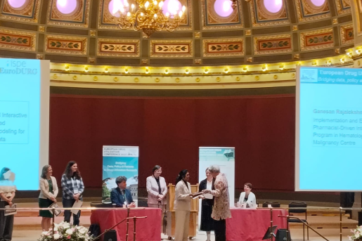 Pharmacy Faculty Shines: Dr. Saraswathy G R Bags Best Presentation Award at EURODURG-2025