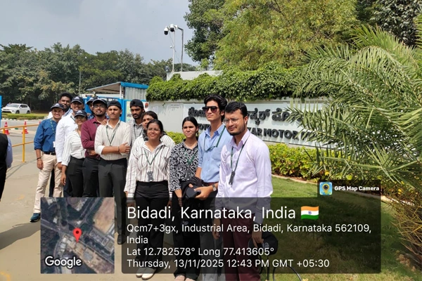B.Tech Automotive Engineering Students Visit Toyota Kirloskar Motor