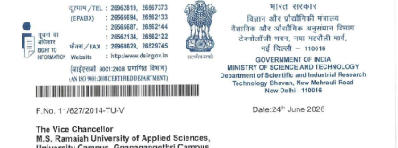 DSIR Renewal Certificate