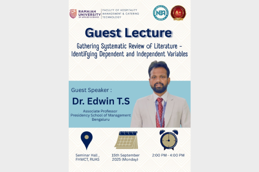 Guest Lecture on 'Gathering Systematic Review of Literature  - Identifying dependent and independent Variables'
