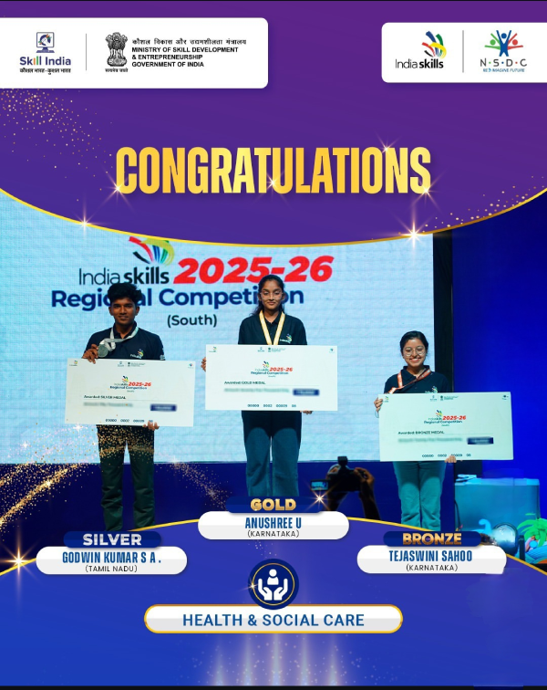 Celebrating Excellence: Ramaiah Nursing Students Shine at India Skills competition 2026