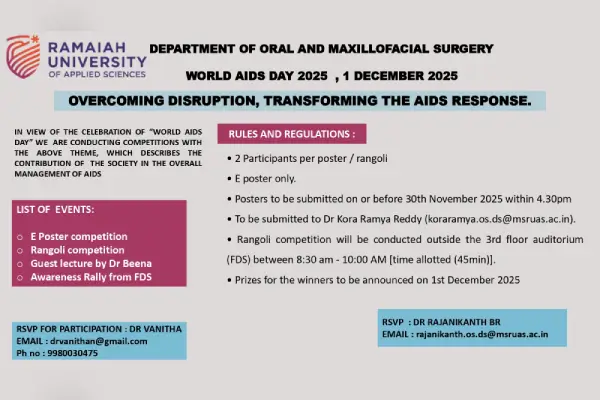 World AIDS Day 2025: Oral Surgery Competitions at Faculty of Dental Sciences